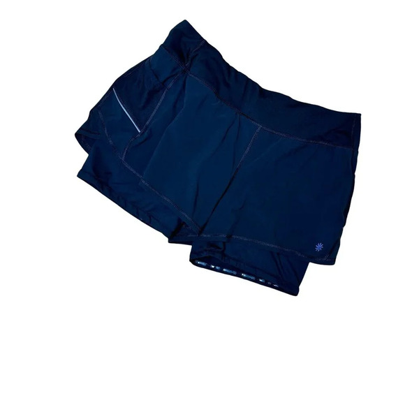 ATHLETA 2 in 1 Athletic Running Shorts with Built In Bike Shorts - Size Large - Picture 1 of 7